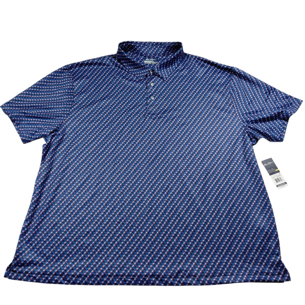 Ben Hogan Performance Toucan Print Polo Shirt Men 3XL Navy Blue Moisture Wicking